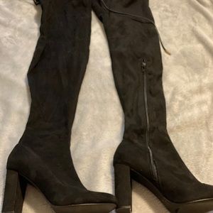 Black over the knee boots